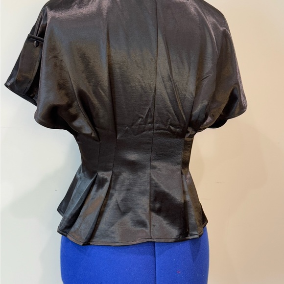 Commense Black Satin Blouse - Picture 6 of 9